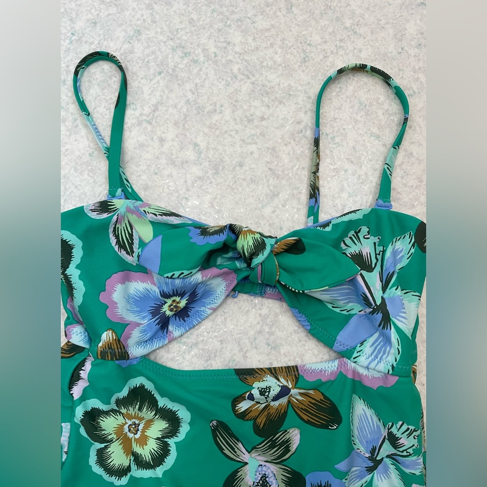 Aerie swimsuit one piece tie top floral flower‎ full coverage - Picture 2 of 6